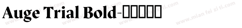 Auge Trial Bold字体转换